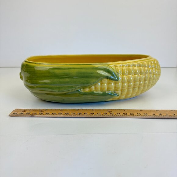 Vtg Shawnee USA Corn on Cob Ceramic Casserole Dish No Lid Replacement Bottom - Picture 6 of 11